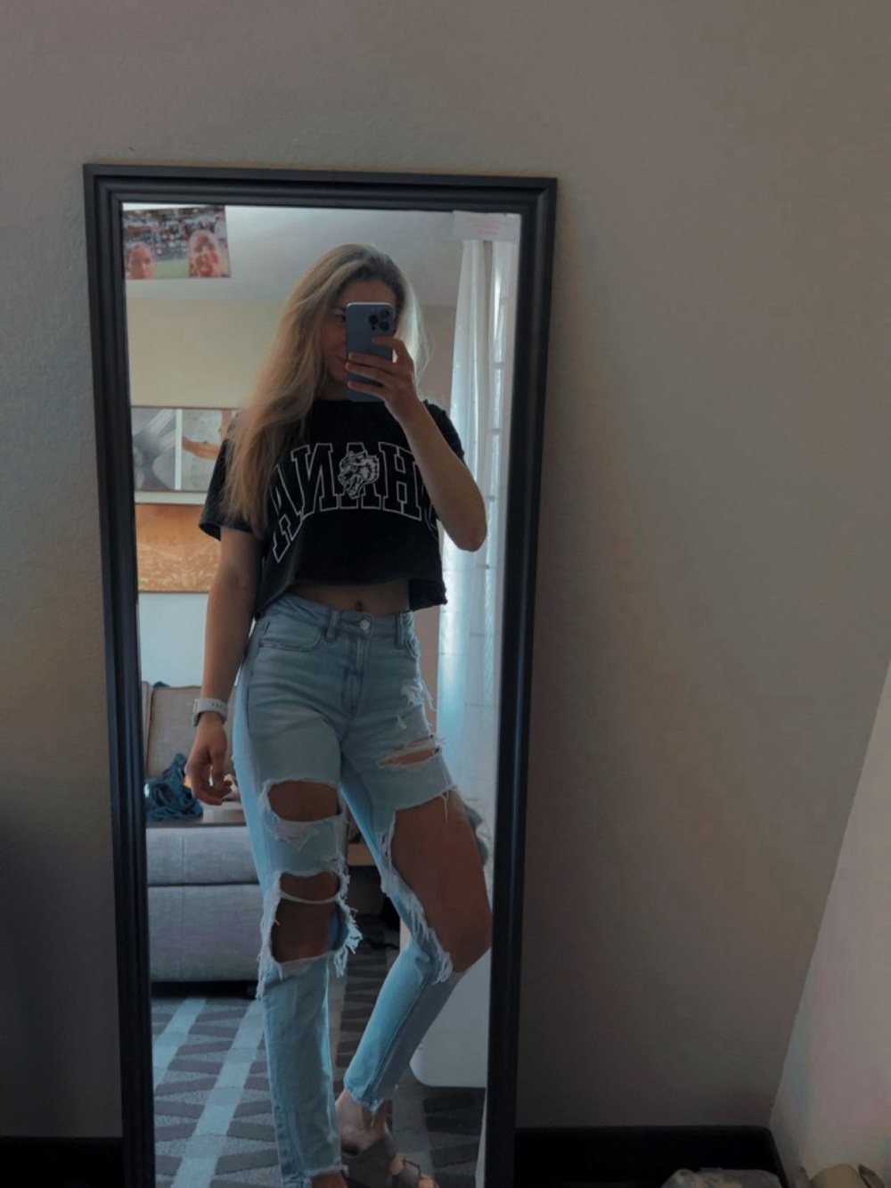 American Eagle Light Blue High-Rise Jeans